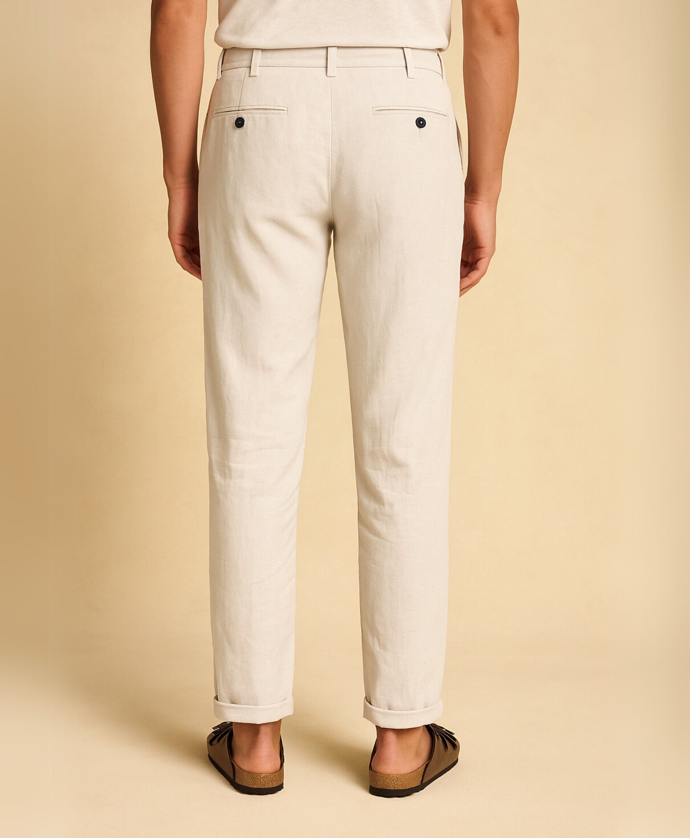 Licht Tropez Beige Linnen Broek
